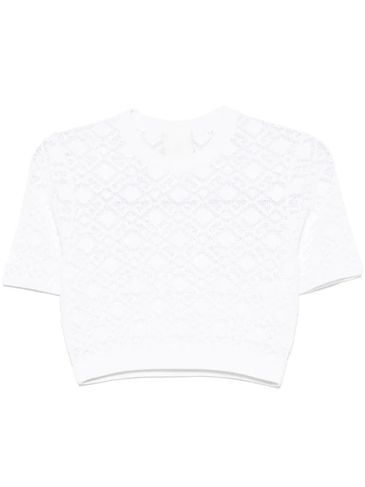 Monogram 72-Jacquard Cropped T-Shirt
