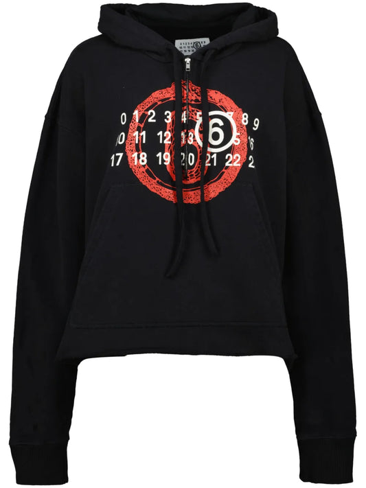 Numbers-Motif Hoodie