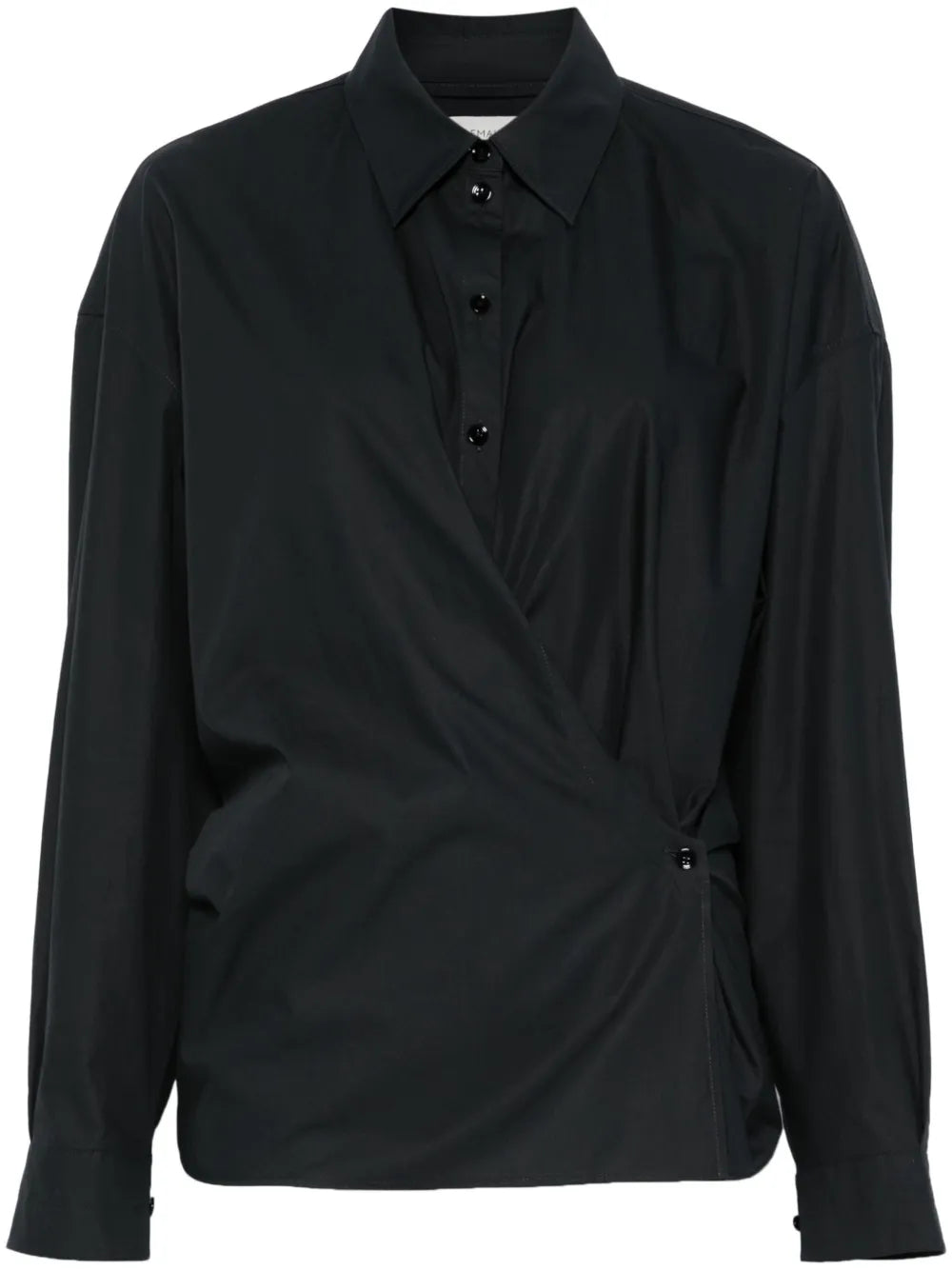 Straight-Collar Twisted Shirt
