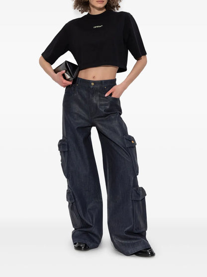 Wide-Leg Cargo Jeans