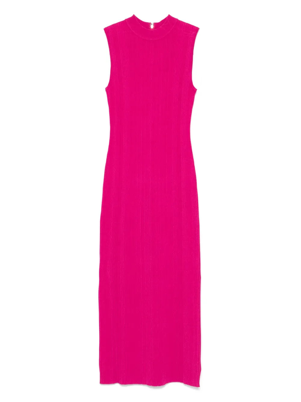 Ribbed Mock-Neck Midi Dress