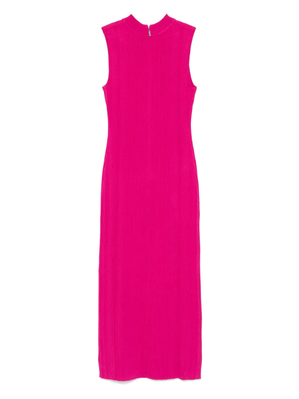 Ribbed Mock-Neck Midi Dress