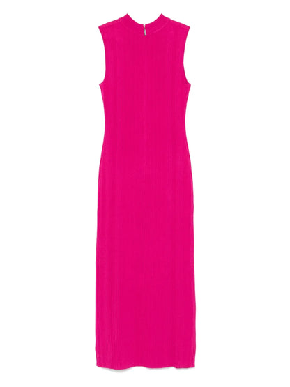 Ribbed Mock-Neck Midi Dress