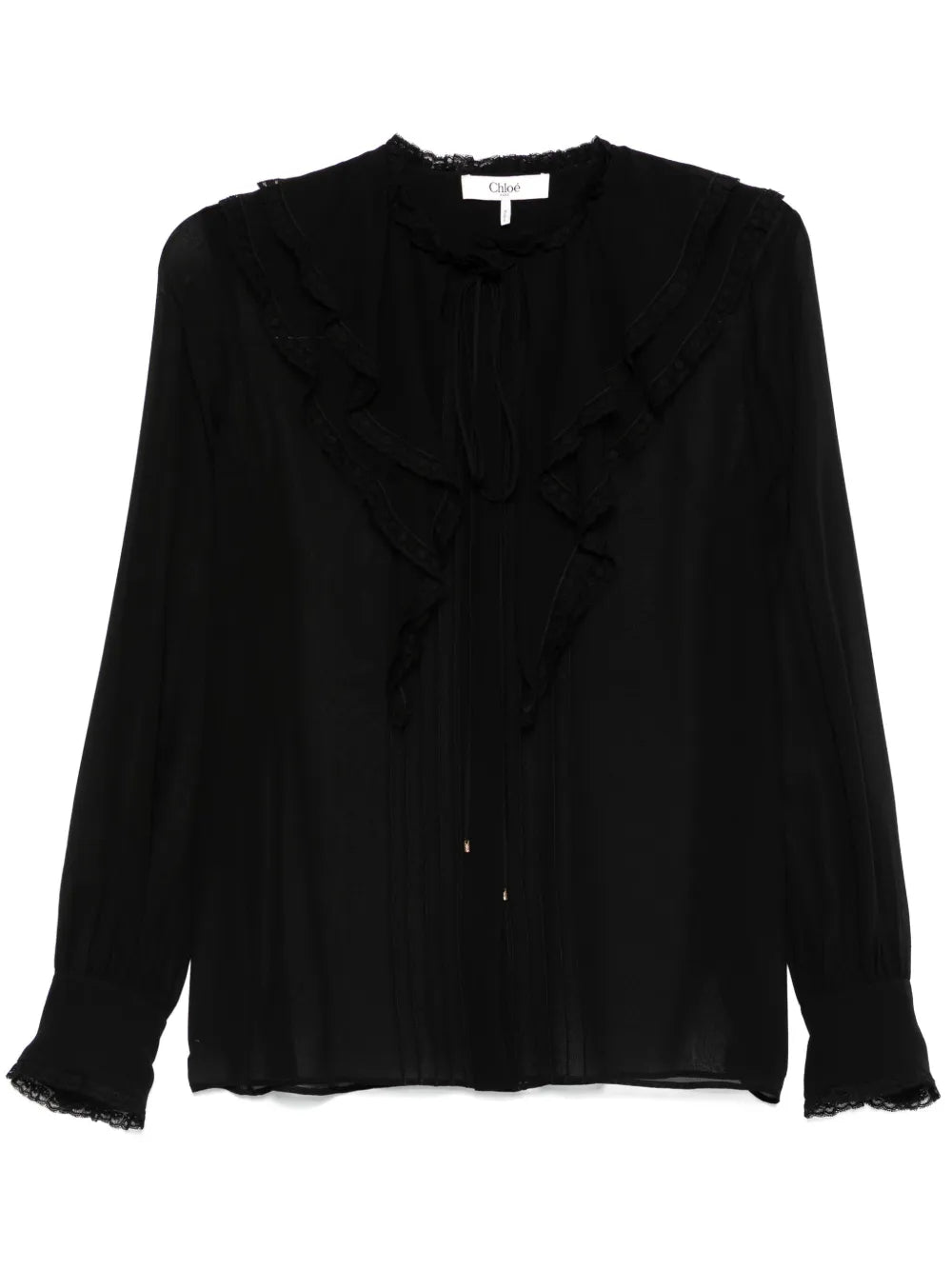 Ruffled Silk Blouse