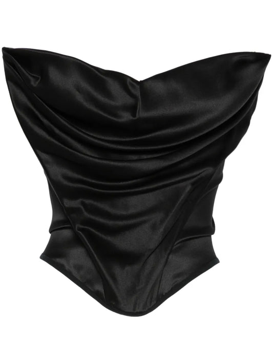 Draped Satin Top
