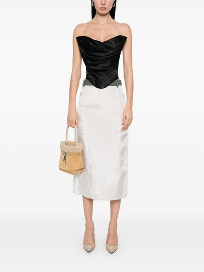Draped Satin Top