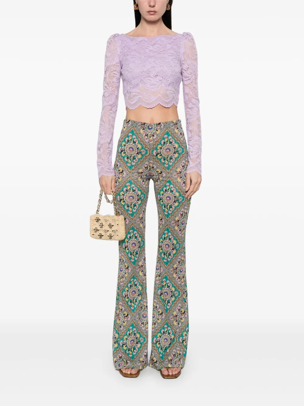 Floral-Print Trousers
