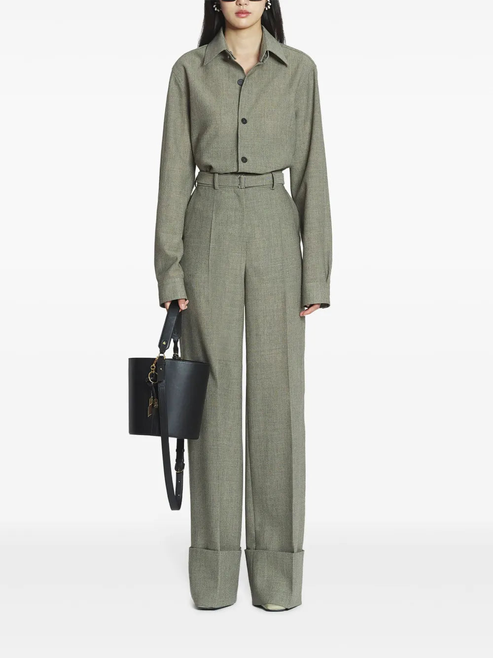 Wide-Leg Wool Trousers