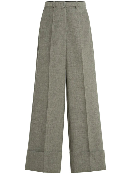 Wide-Leg Wool Trousers