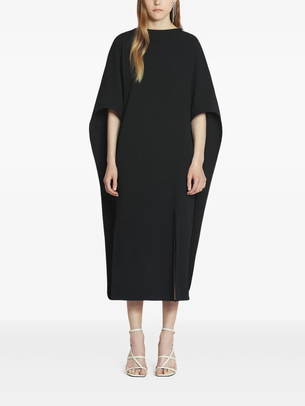 Appliqué-Detail Midi Dress