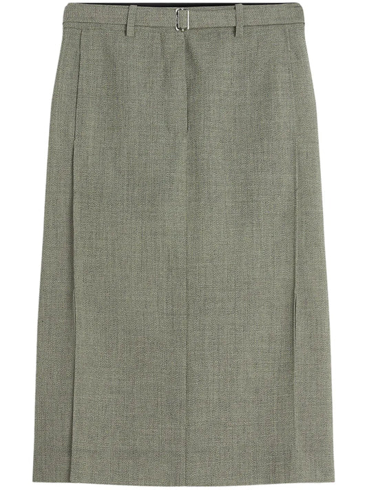 Belted Midi Skirt