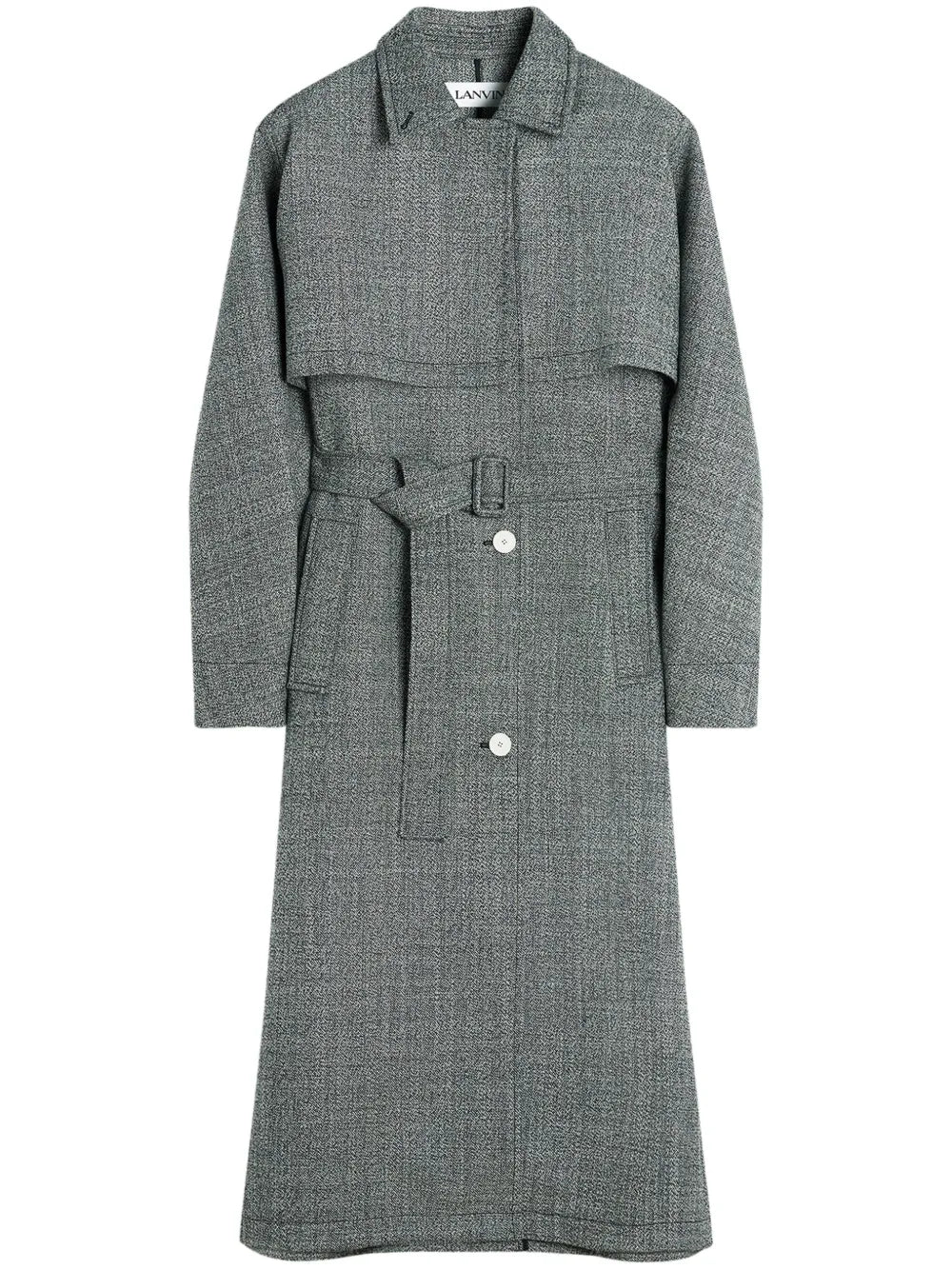 Virgin-Wool Trench Coat