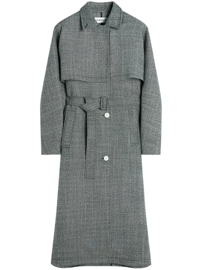 Virgin-Wool Trench Coat