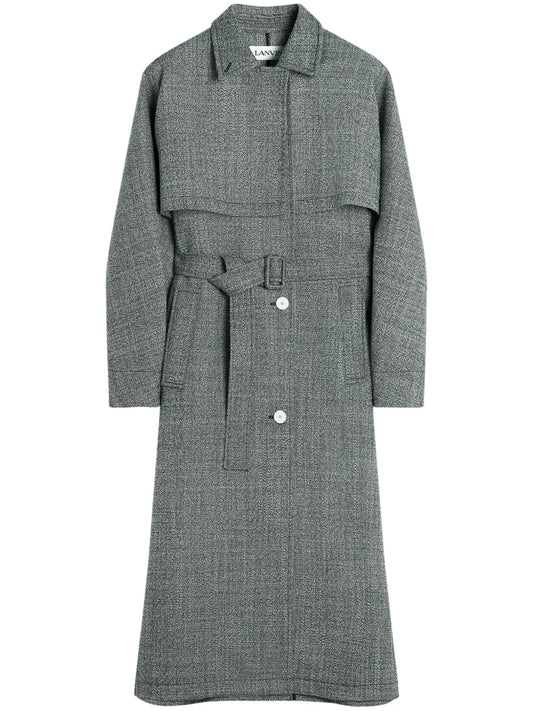 Virgin-Wool Trench Coat
