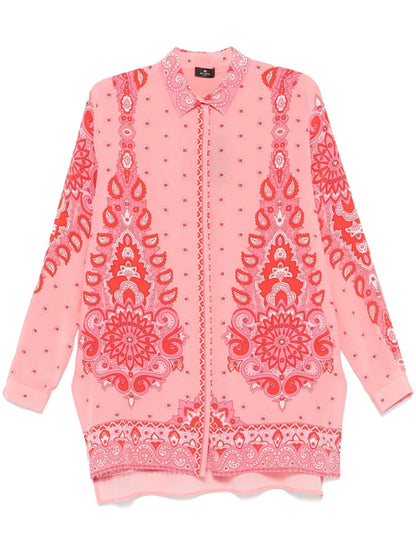 Paisley Floral-Print Shirt