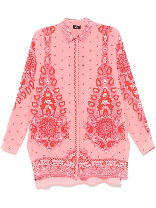 Paisley Floral-Print Shirt