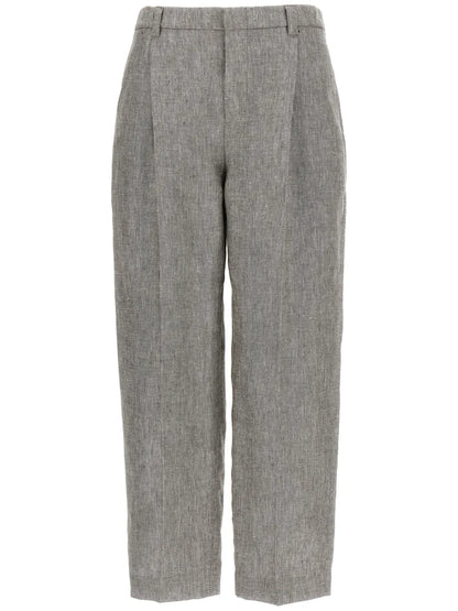 Pleated Wide-Leg Trousers