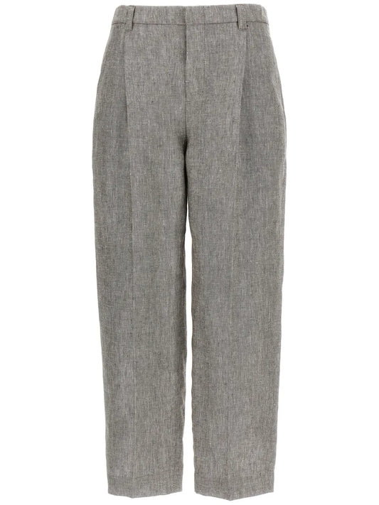 Pleated Wide-Leg Trousers