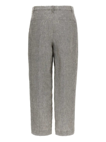 Pleated Wide-Leg Trousers