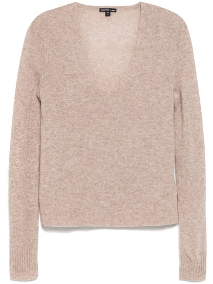 Soft Featherweight Cashmere Deep V Sweater