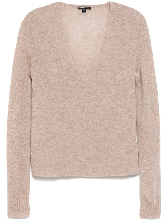 Soft Featherweight Cashmere Deep V Sweater