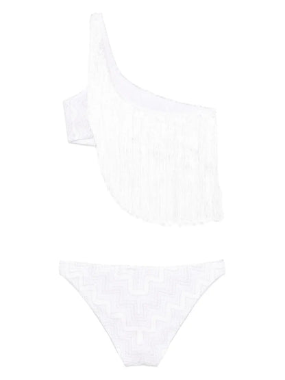 One-Shoulder Fringed Bikini