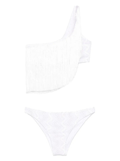 One-Shoulder Fringed Bikini