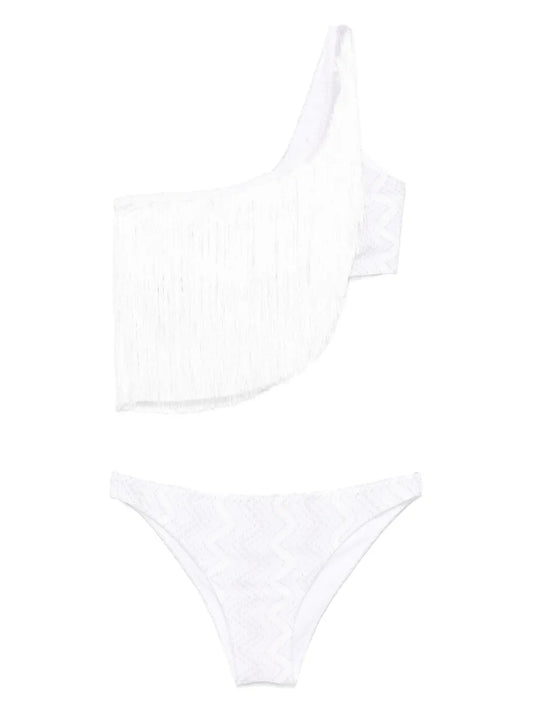 One-Shoulder Fringed Bikini