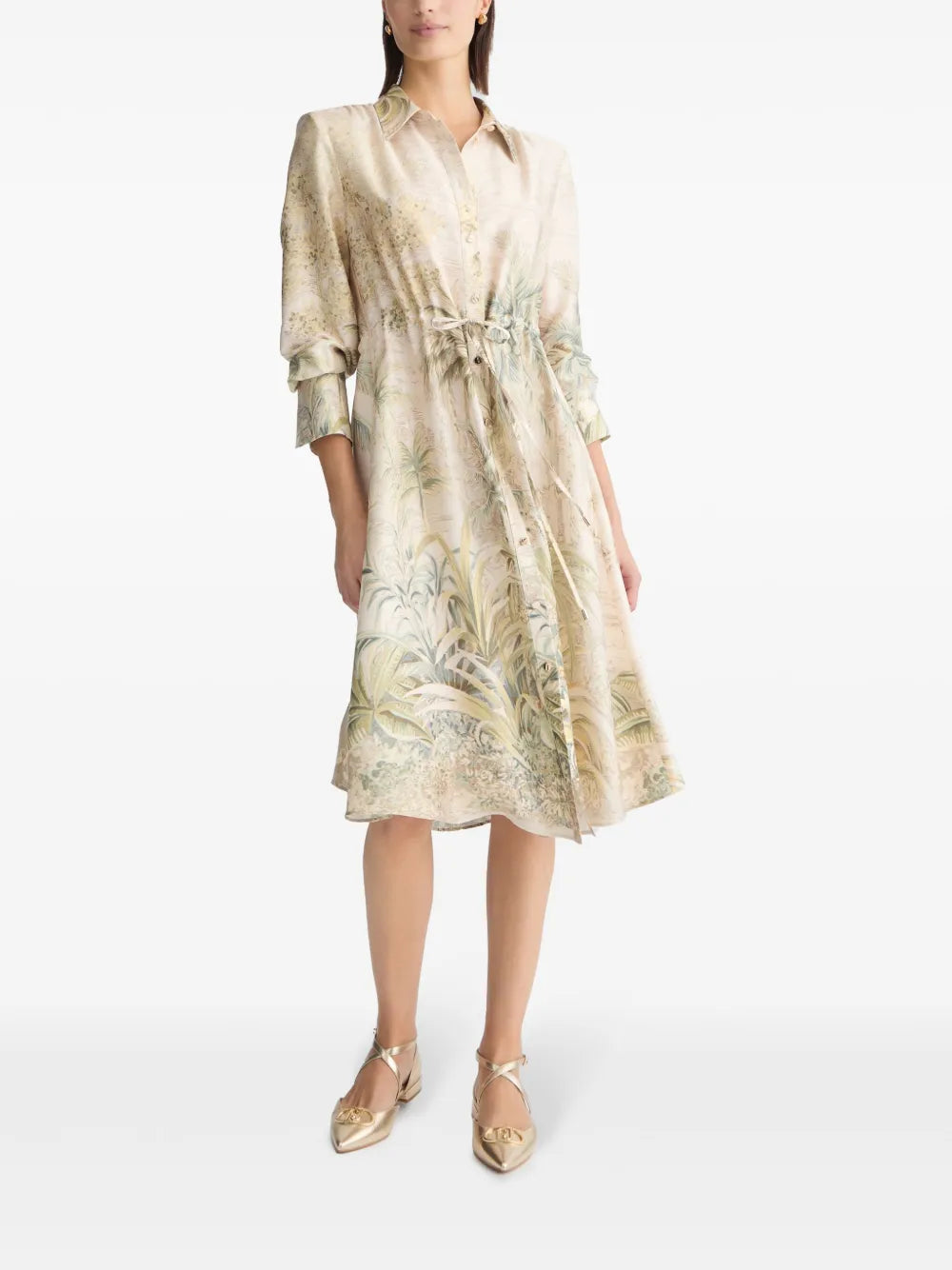 Floral-Print Midi Dress