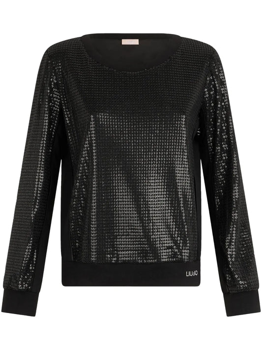 Sequin-Embellished Sweatshirt