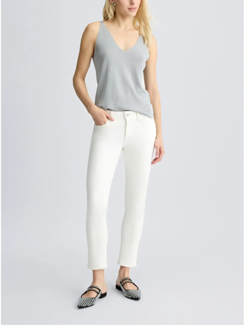 Cropped Straight-Leg Trousers