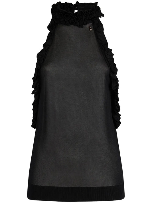 Ruffle-Detailing Top