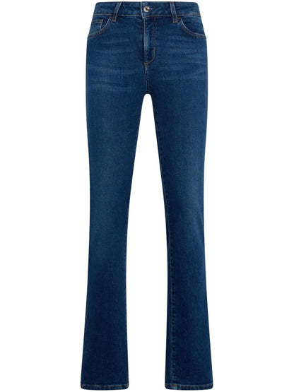 Rhinestone-Embellished Slim-Fit Jeans