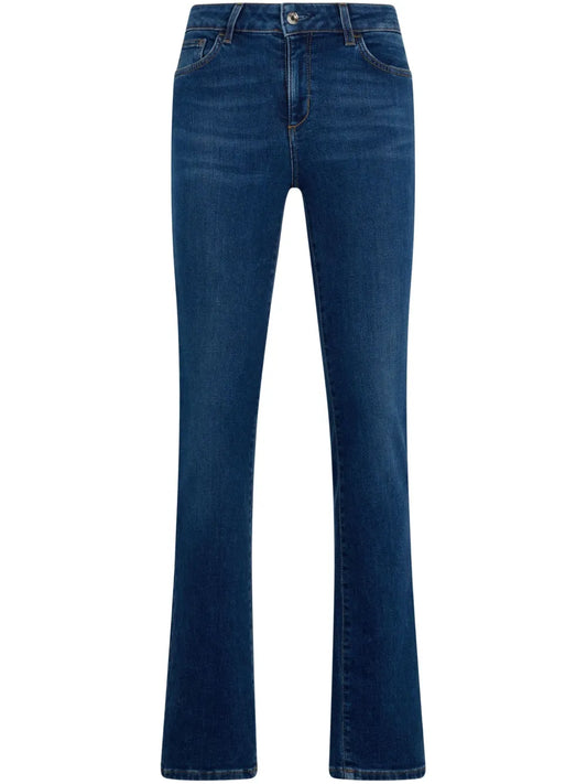 Rhinestone-Embellished Slim-Fit Jeans