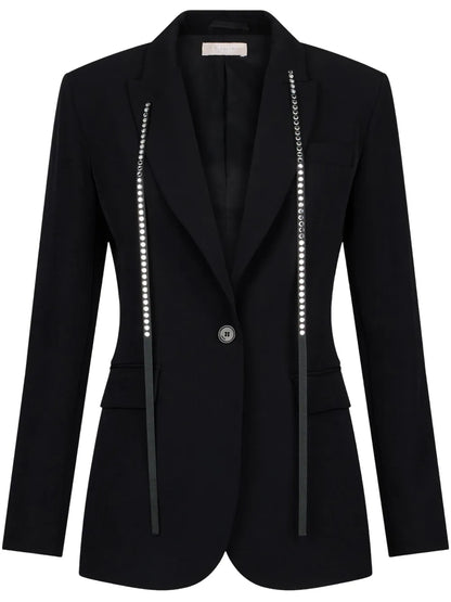 Rhinestone-Embellished Blazer