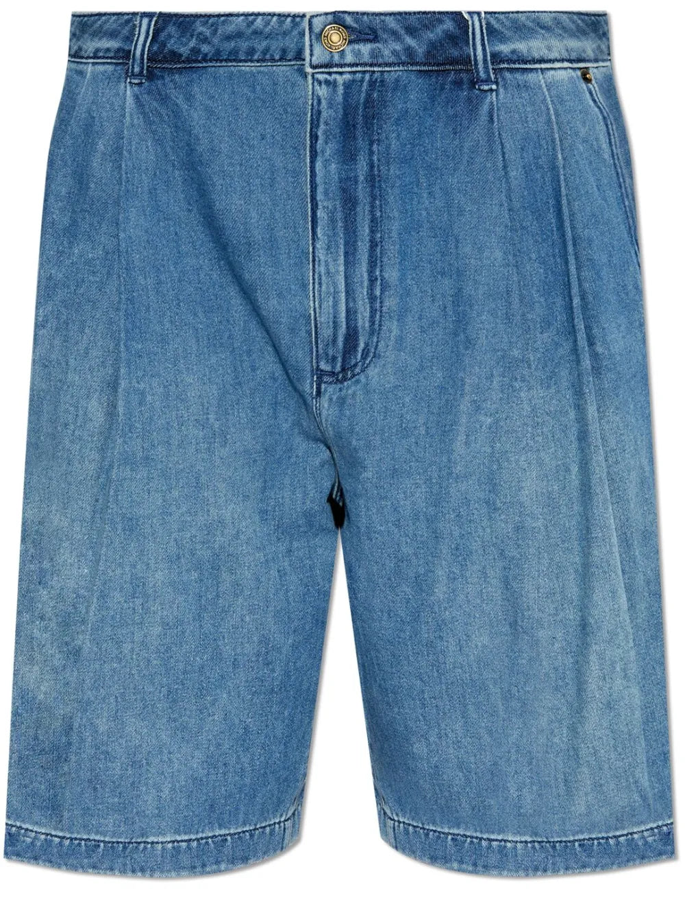 Wide-Leg Denim Shorts