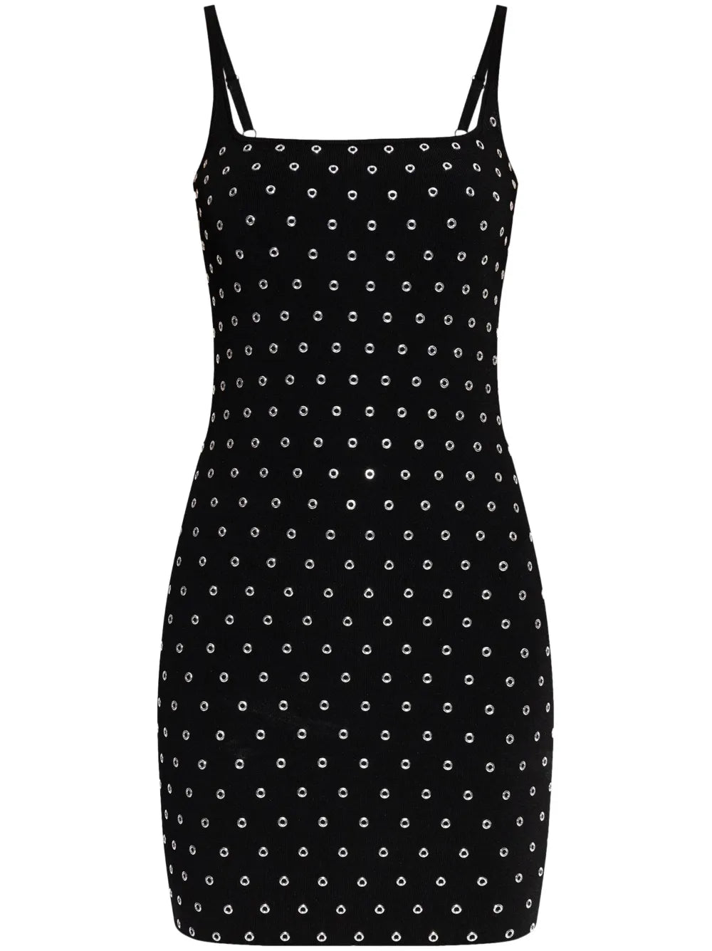 Eyelet-Embellished Mini Dress