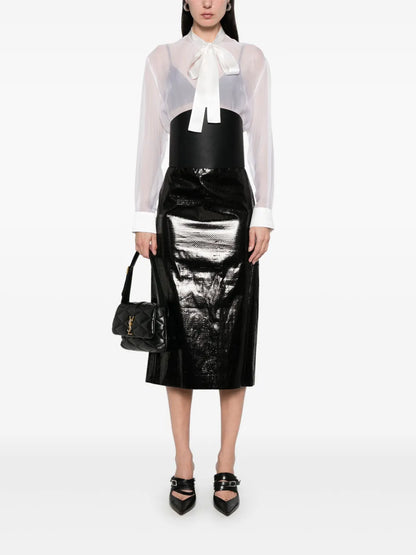 Chiffon Pussy-Bow Shirt