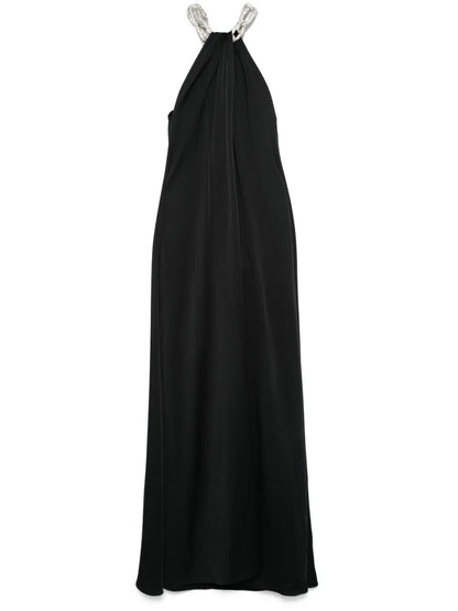 Chain-Embellished Maxi Dress