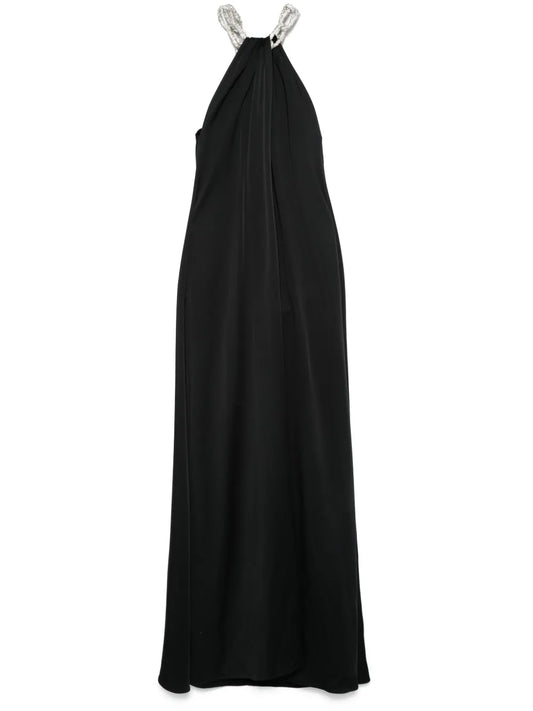 Chain-Embellished Maxi Dress