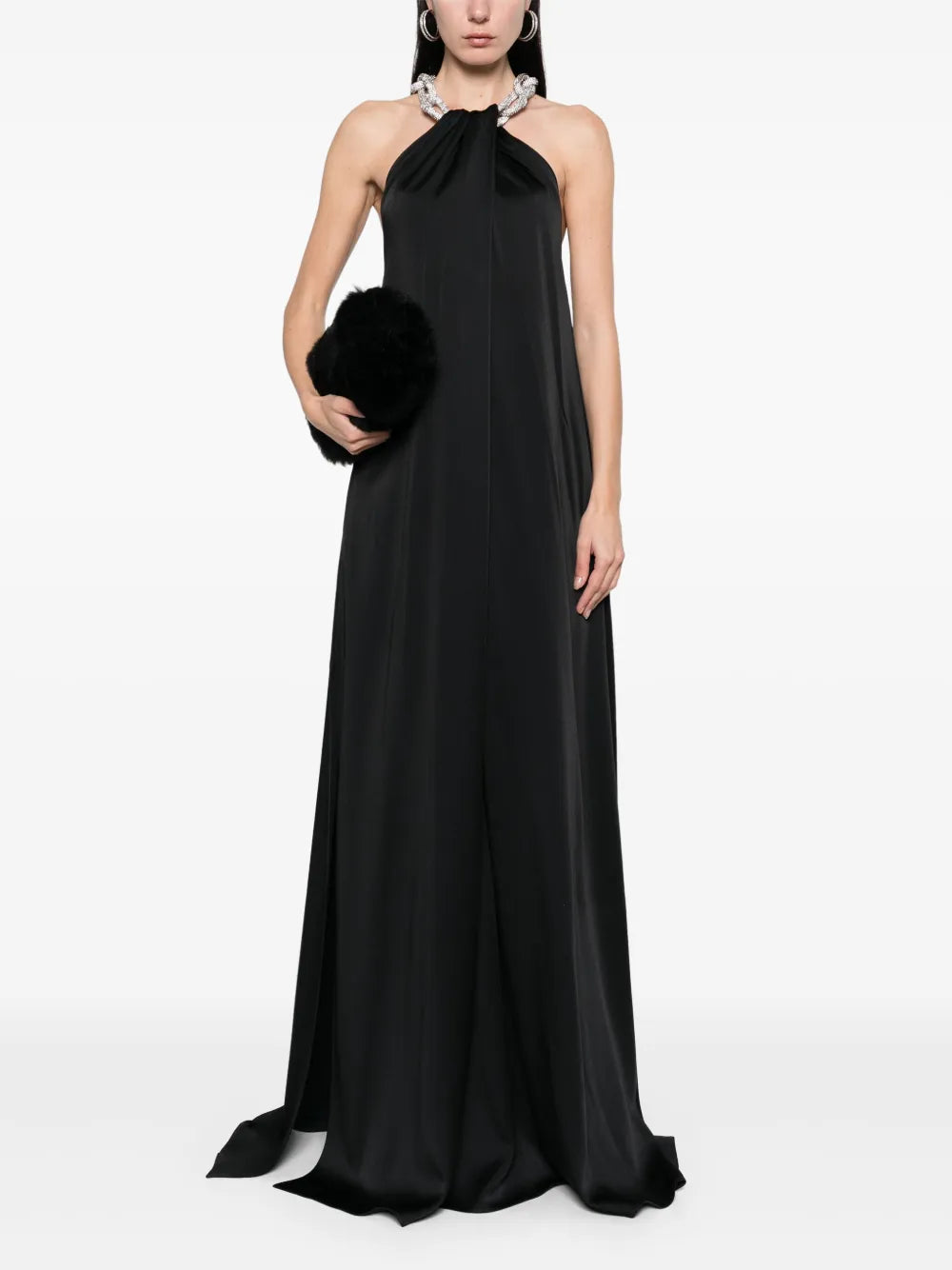 Chain-Embellished Maxi Dress