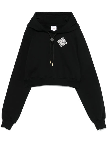 Embellished Cropped Hoodie
