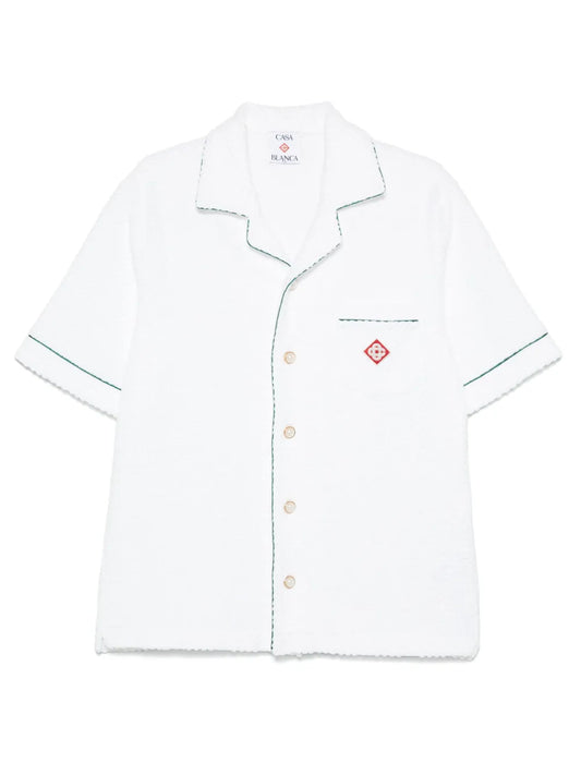 Monogram-Embossed Towelling Shirt