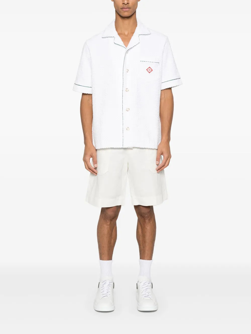 Monogram-Embossed Towelling Shirt