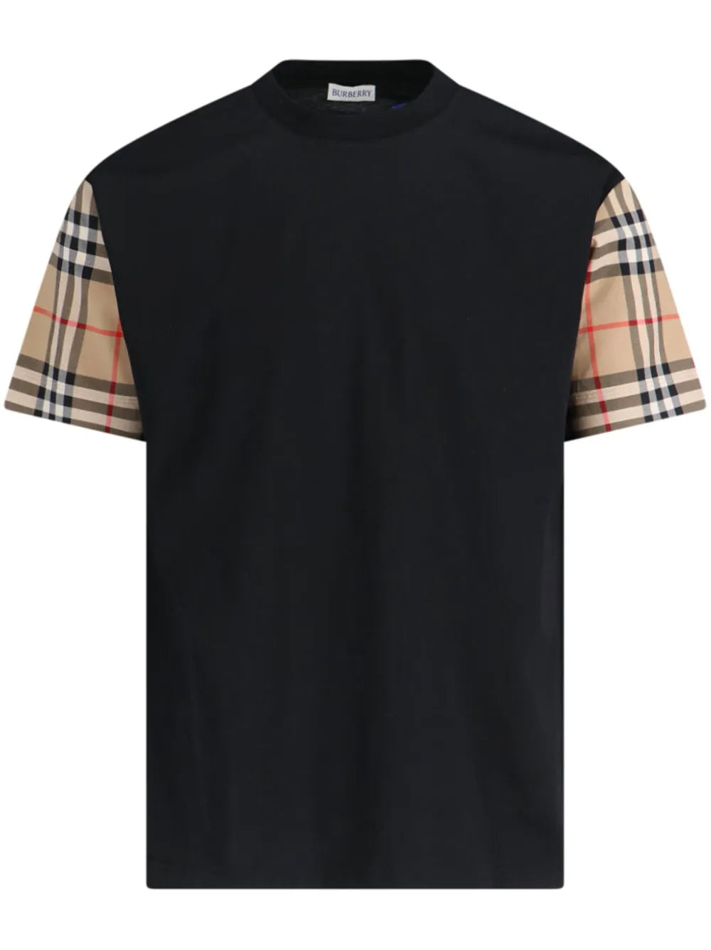 Vintage Check-Sleeve T-Shirt