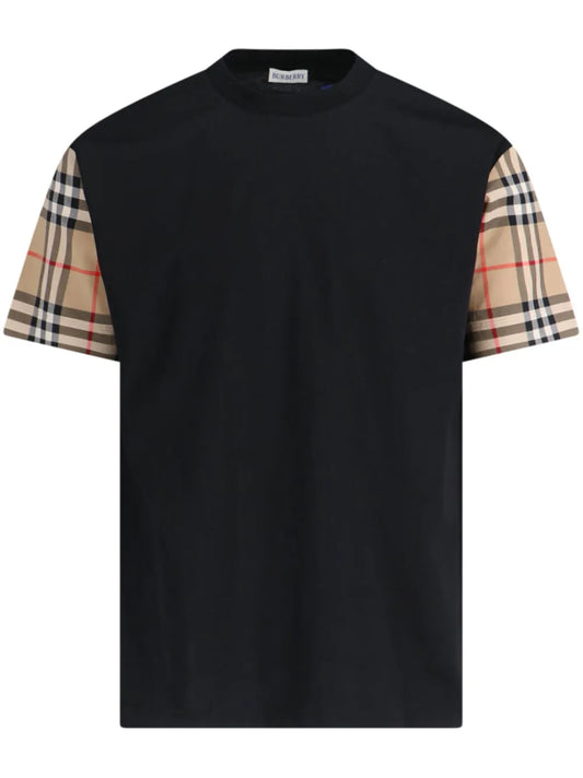 Vintage Check-Sleeve T-Shirt