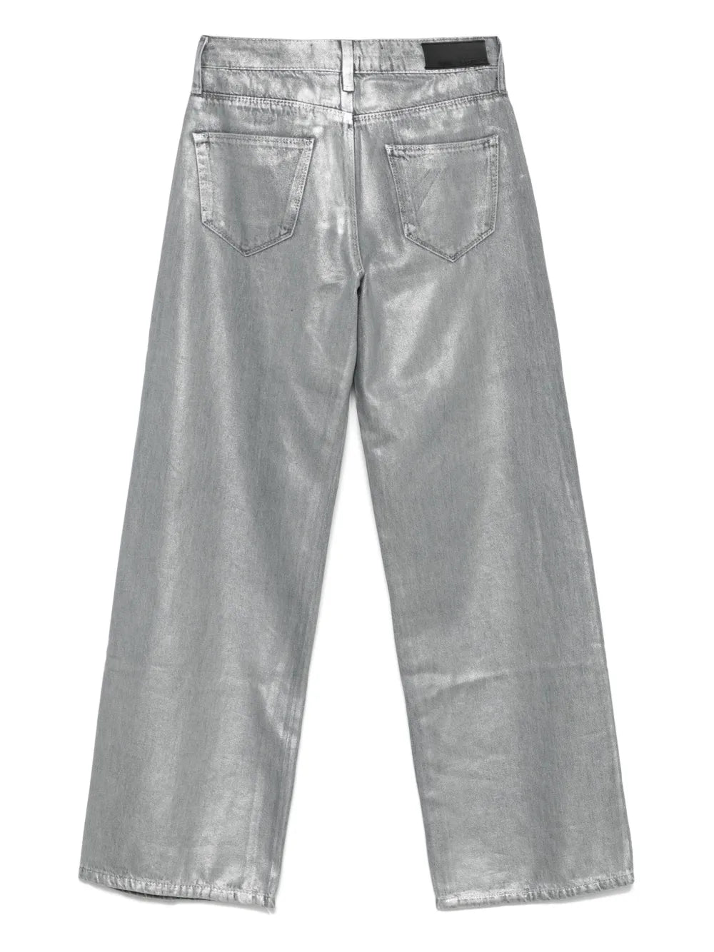 Wide-Leg Metallic Jeans