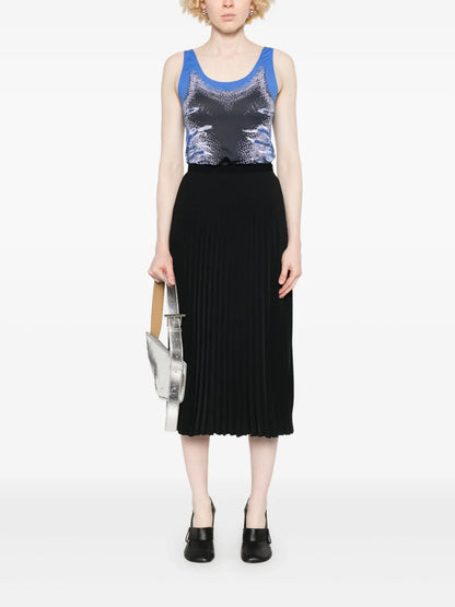 Pleated Midi Skirt
