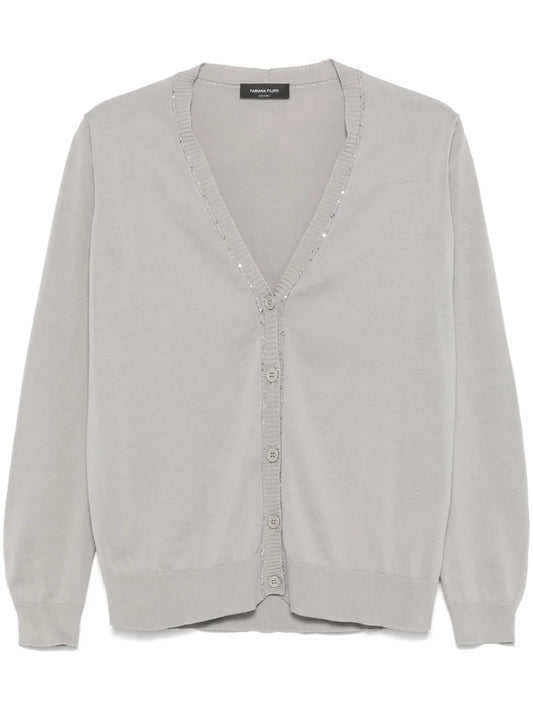 Sequin-Embellished Cardigan