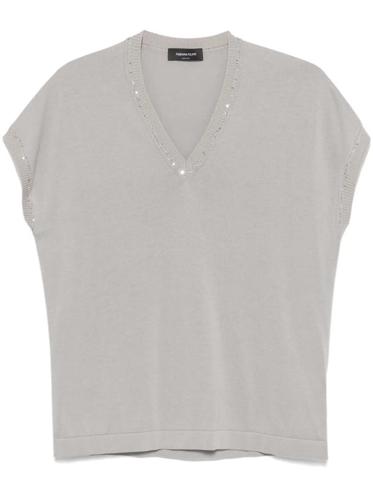 Sequin-Embellished Vest